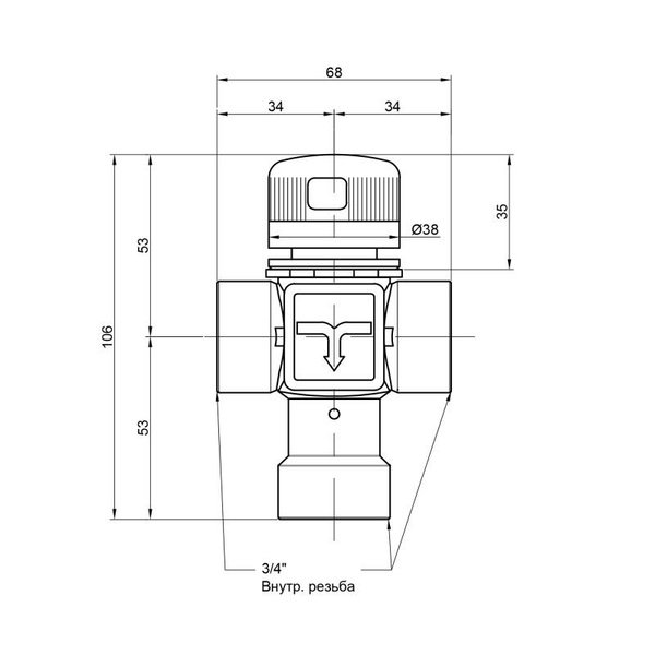 Смеситель термостатический Icma 3/4" (№149)