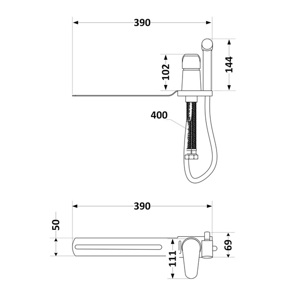 Змішувач з приставкою для біде Lidz Tani 024 (k40) Chrome (LDTAN024CRM44974)