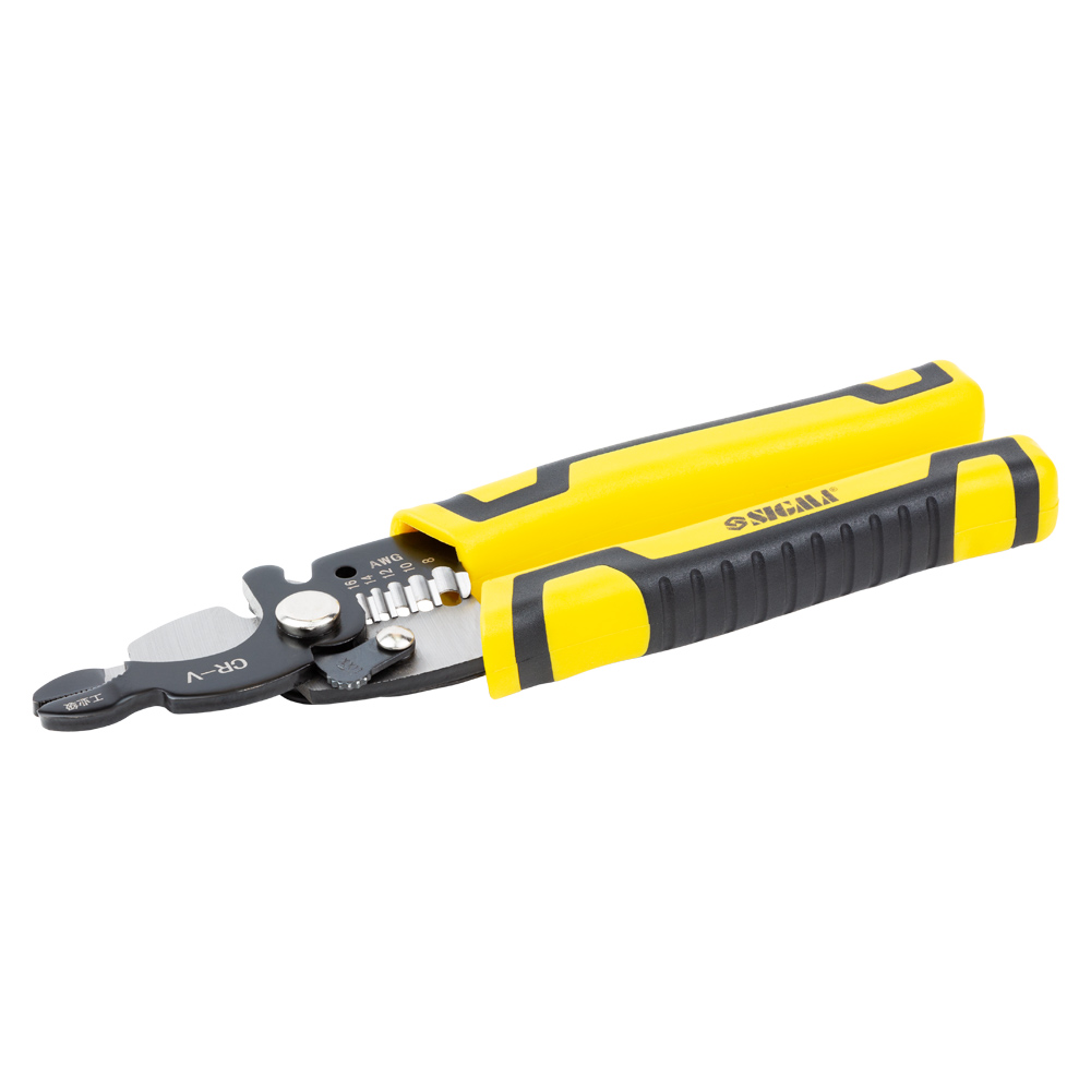 Съемник изоляции Sigma многофункциональный + кабелерез + плоскогубцы 195 мм