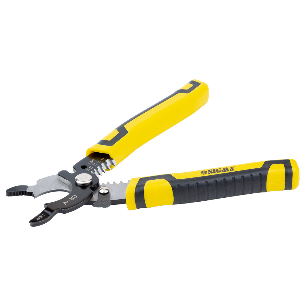 Знімач ізоляції Sigma багатофункціональний + кабелеріз + плоскогубці 195 мм