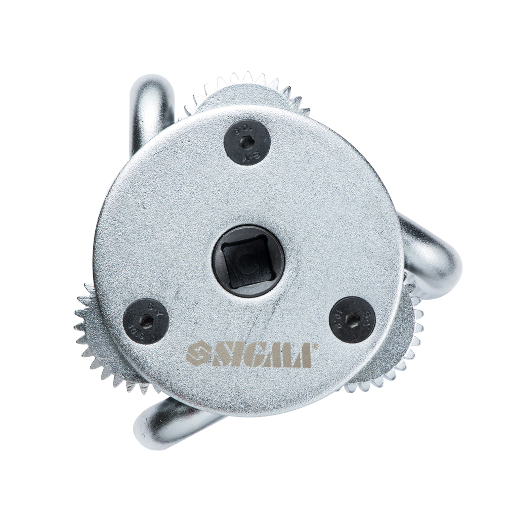 Съемник масляного фильтра Sigma "краб" Ø70-130 мм с круглым захватом и переходником 1/2"-3/8"