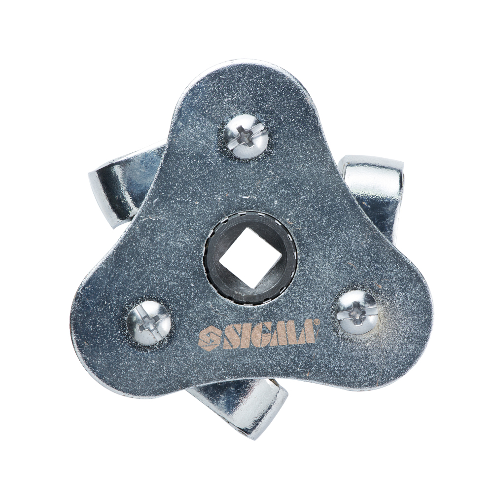 Съемник масляного фильтра Sigma "краб" Ø63-103 мм с плоским захватом и переходником 1/2"-3/8"