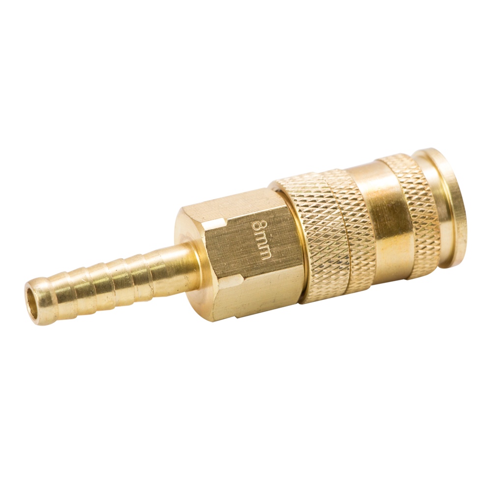 Соединение быстросъемное Sigma усиленное с фиксатором для шланга 8 мм (латунь)