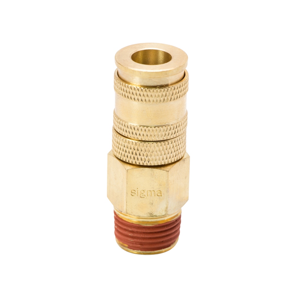 Соединение быстросъемное Sigma усиленное с фиксатором MT 1/2" (латунь)