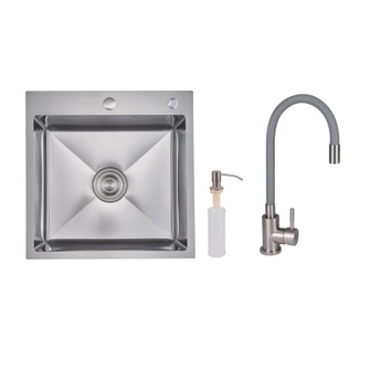 Акционный набор Lidz: мойка H5050H интегрированная Decor Honeycomb 2,5/0,5 мм LDH5050DEC48365 + Смеситель Aria для кухни с гибким изливом (k35) Grey Акционный набор Lidz: мойка H5050H интегрированная Decor Honeycomb 2,5/0,5 мм LDH5050DEC48365 + Смеситель Aria для кухни с гибким изливом (k35) Grey