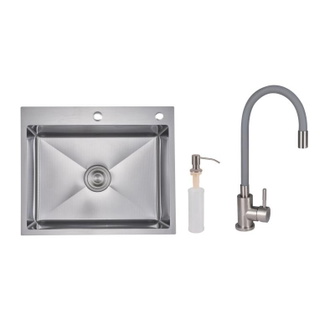 Акционный набор Lidz: мойка H6050H интегрированная Decor Honeycomb 2,5/0,5 мм LDH6050DEC48370 + Смеситель Aria для кухни с гибким изливом (k35) Grey Акционный набор Lidz: мойка H6050H интегрированная Decor Honeycomb 2,5/0,5 мм LDH6050DEC48370 + Смеситель Aria для кухни с гибким изливом (k35) Grey