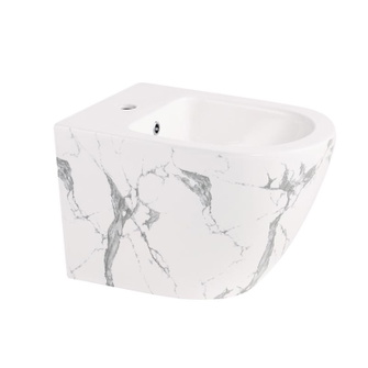 Биде подвесное Qtap Robin 515 x 370 x 350 мм, Marble (QT13551381GMR)