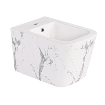 Биде подвесное Qtap Tern 520 x 350 x 330 мм, Marble (QT17551303GMR)