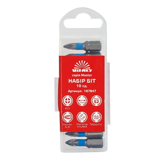Биты Vitals Master S2 PZ1 х 25 мм, 10 шт.