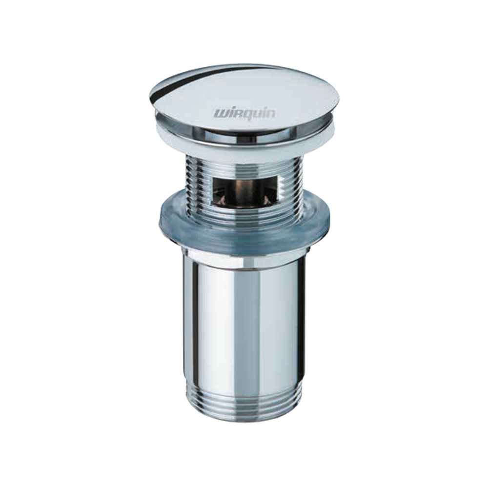 Донний клапан для раковини Wirquin Click-Clack з переливом 1¼" 100-119 мм
