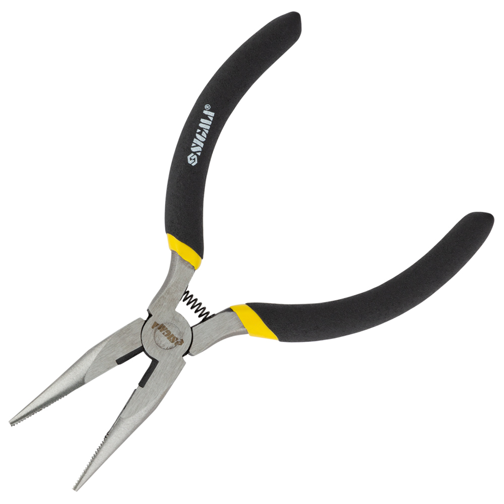 Длинногубцы Sigma Mini прямые обрезиненные рукоятки 125 мм