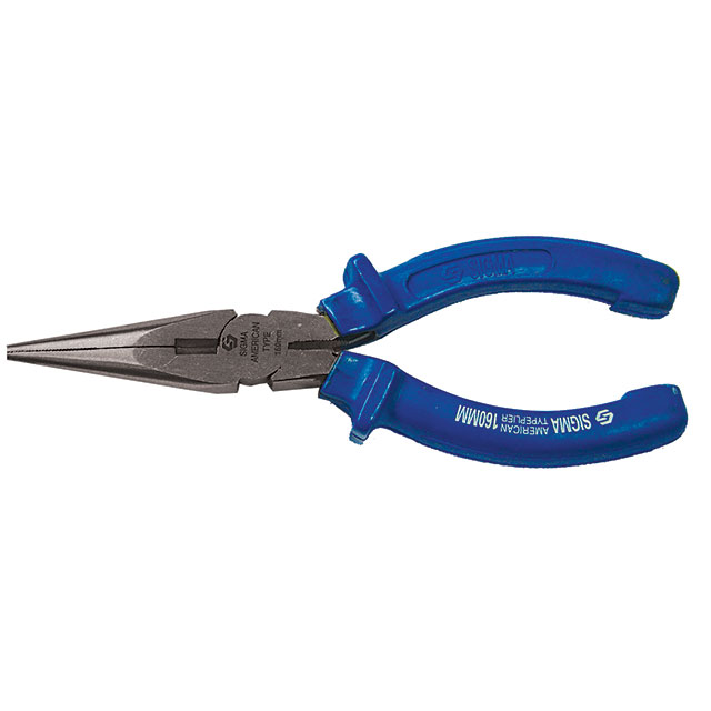 Длинногубцы Sigma синие прямые 200 мм