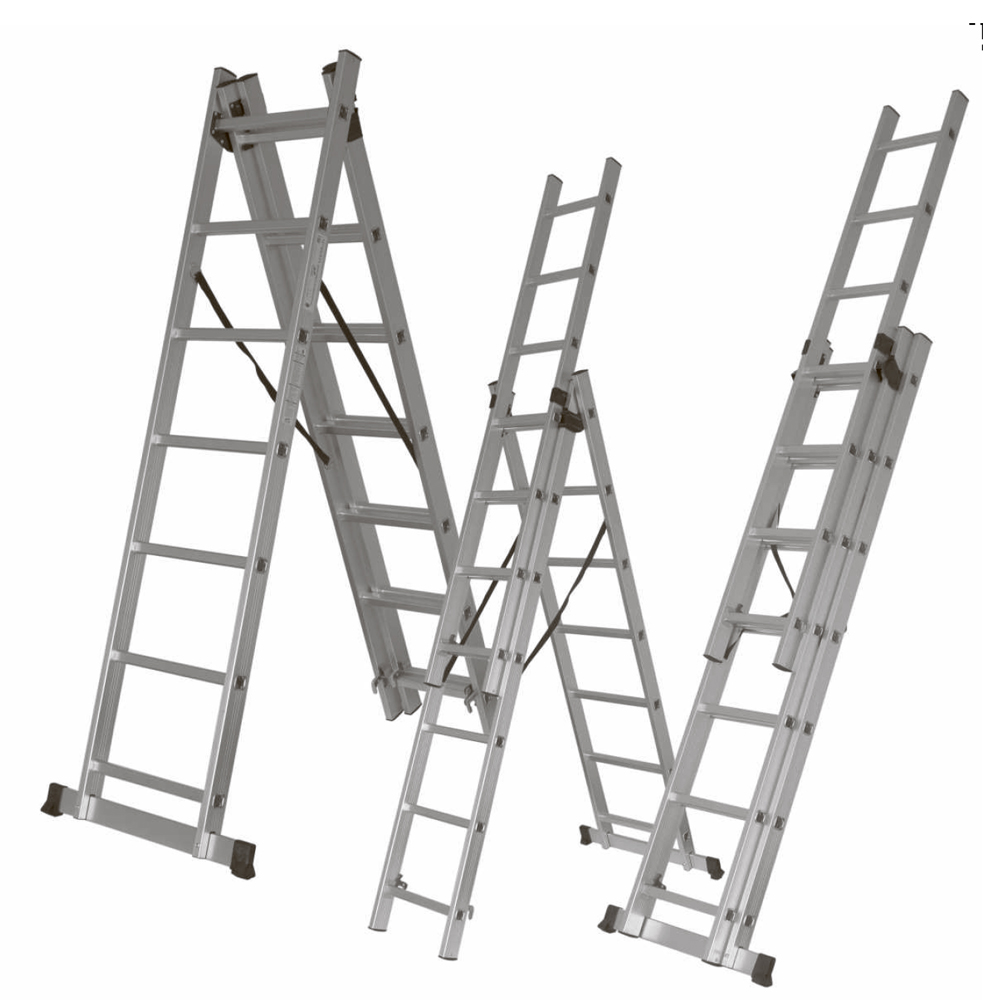 Драбина Flora розкладна універсальна 3 x 14 сходинок 9.01 м