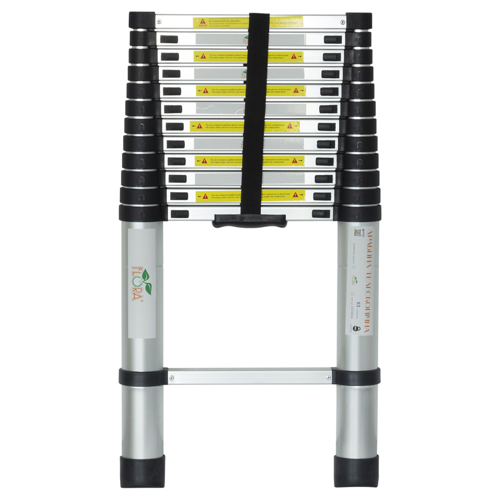 Драбина Flora телескопічна 13 сходинок 3.8 м