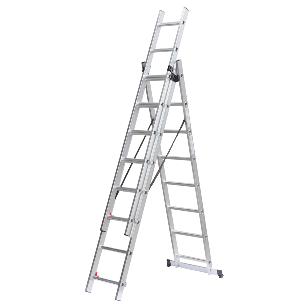Драбина Sigma розкладна універсальна 3 x 8 сходинок 5.09 м Драбина Sigma розкладна універсальна 3 x 8 сходинок 5.09 м