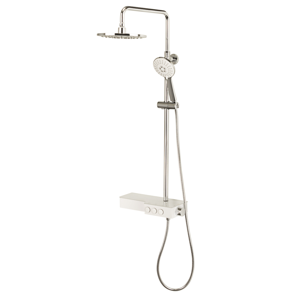 Душова система Corso Fiastra з кнопковим перемиканням та картриджним змішувачем Ø35 мм Душова система Corso Fiastra з кнопковим перемиканням та картриджним змішувачем Ø35 мм