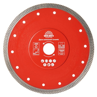 Диск алмазний Vitals Master Ceramic 200 х 1,8 х 25,4/22,2 х 10 мм