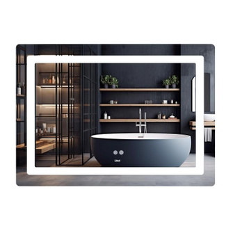 Дзеркало Lidz Kubis (KU2) 1000 х 800 з LED-підсвічуванням Touch, з антизапотіванням, димером, рег. яскравості (LD78LF6141008048450)
