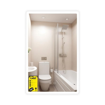 Дзеркало Lidz Orion (OR2) 500 х 800 з LED-підсвічуванням Touch, з антизапотіванням, димером, рег. яскравості (LDOR50080049291)