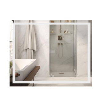 Дзеркало Qtap Mideya (DC-F614) 1000 х 800 з LED-підсвіткою Touch, з антизапотіванням, димером (QT2078F614W)