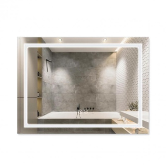 Дзеркало Qtap Mideya (DC-F904) 800 х 600 з LED-підсвіткою Touch, з димером (QT2078F904W)