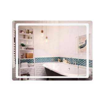 Дзеркало Qtap Mideya (DC-F908) 800 х 600 з LED-підсвіткою Touch, з димером (QT2078F908W)