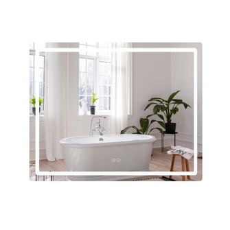 Дзеркало Qtap Mideya (DC-F910) 1000 х 800 з LED-підсвіткою Touch, з антизапотіванням, димером (QT2078F910W)