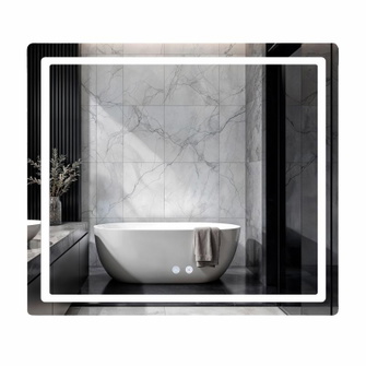 Дзеркало Qtap Mideya (MI2) 800 х 700 з LED-підсвічуванням Touch, з антизапотіванням, димером, рег. яскравості (QT2078NCF807048476)