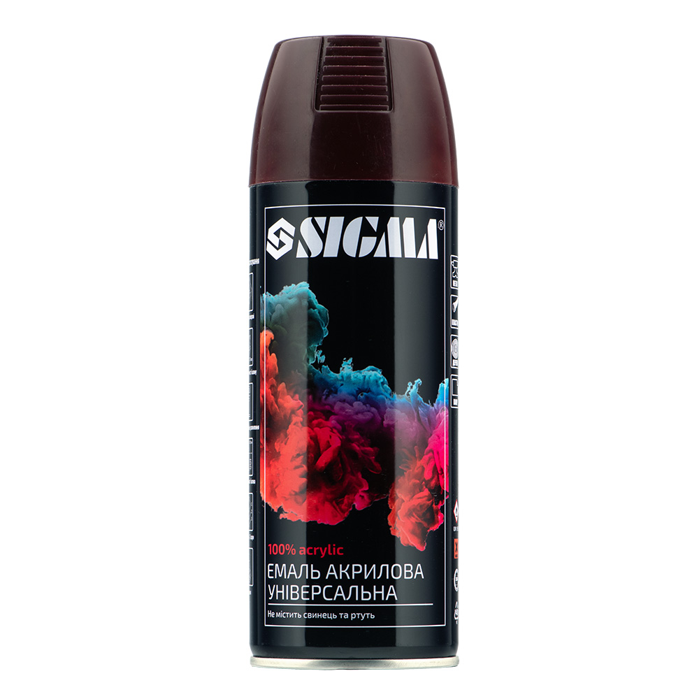Емаль аерозольна Sigma акрилова 400 мл RAL 3005 темно-вишневий глянець