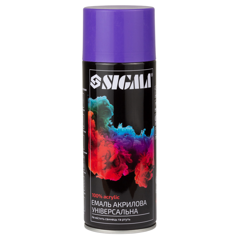 Емаль аерозольна Sigma акрилова 400 мл RAL 4005 фіолетовий глянець