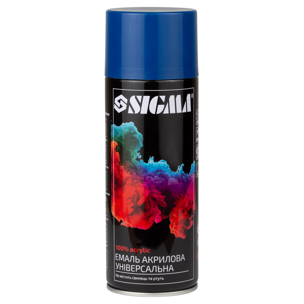 Емаль аерозольна Sigma акрилова 400 мл RAL 5005 синій глянець