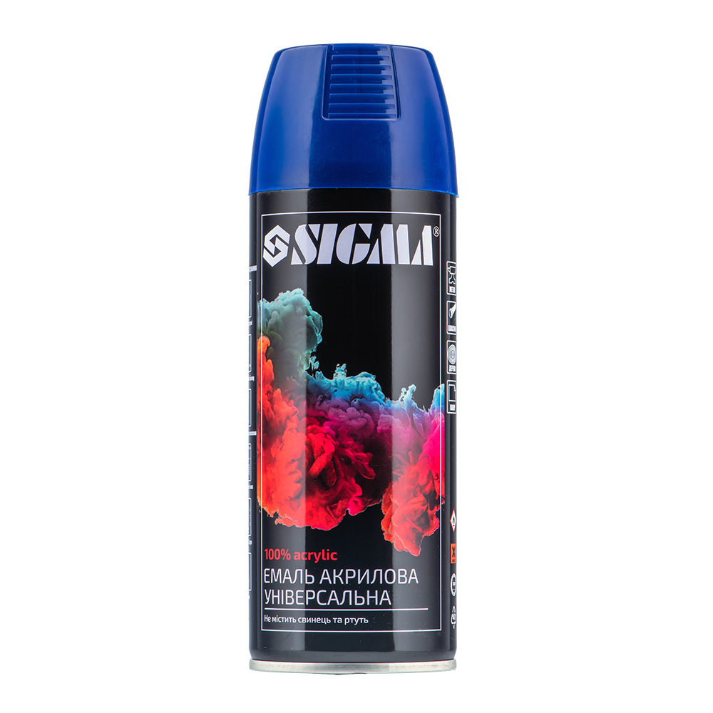 Емаль аерозольна Sigma акрилова 400 мл RAL 5022 темно-синій глянець