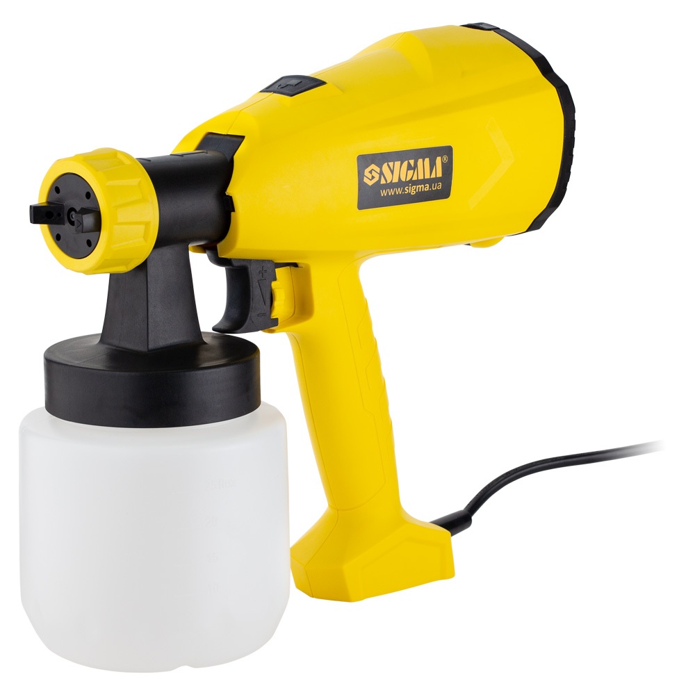 Фарборозпилювач Sigma електричний HVLP 350Вт Ø1.8/2.6 мм 800мл/хв н/б 800 мл