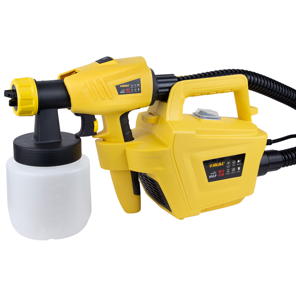 Фарборозпилювач Sigma електричний HVLP 800Вт Ø1.8/2.6 мм 900мл/хв н/б 800 мл