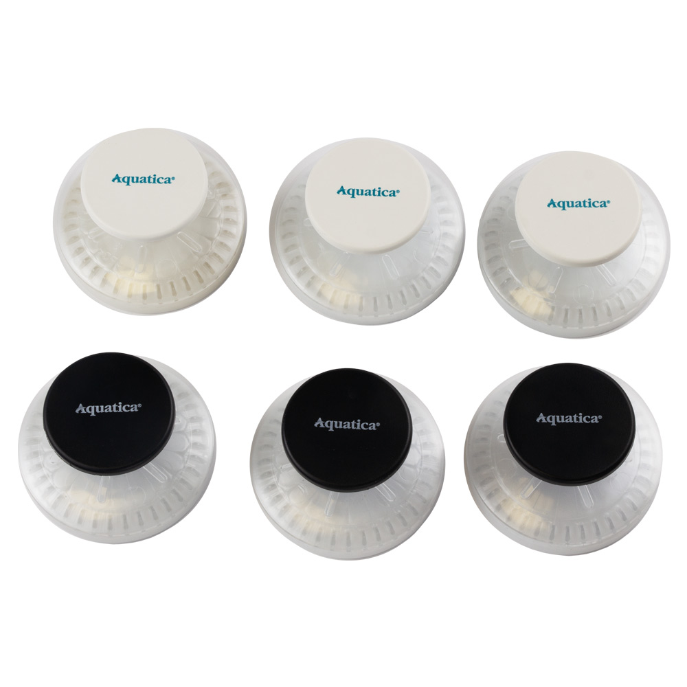 Гачки Aquatica s42 на вакуумних присосках Ø40×40 мм чорний/білий Гачки Aquatica s42 на вакуумних присосках Ø40×40 мм чорний/білий