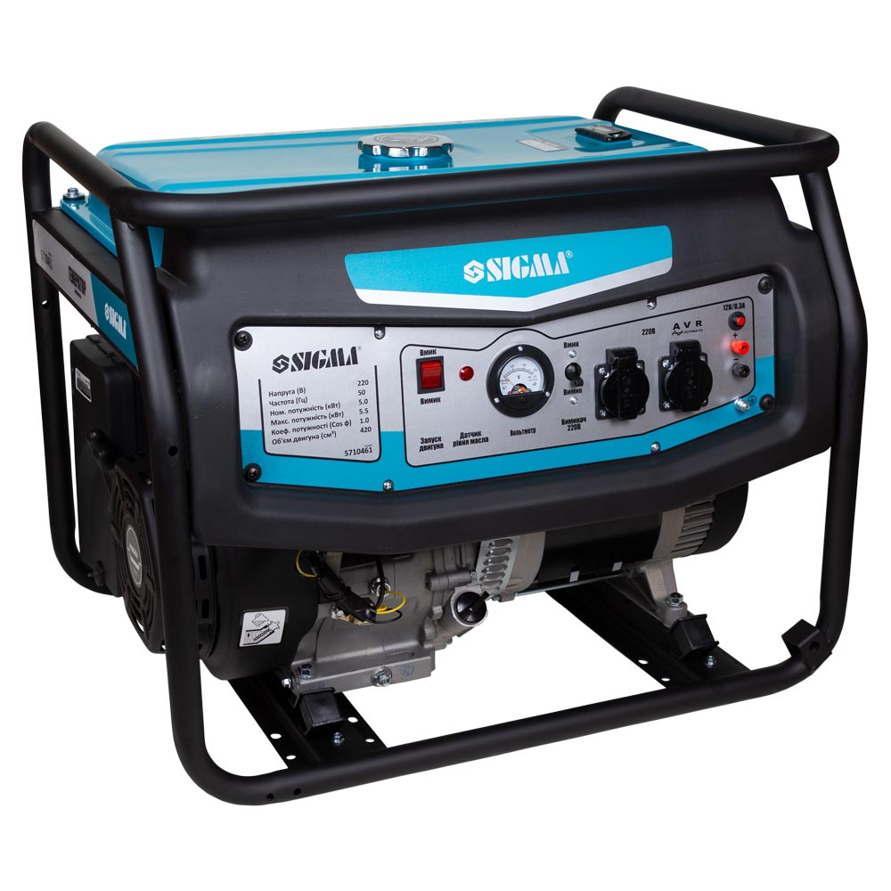 Генератор бензиновий Sigma 220В 2.8/3.0кВт 4-х тактний ручний запуск