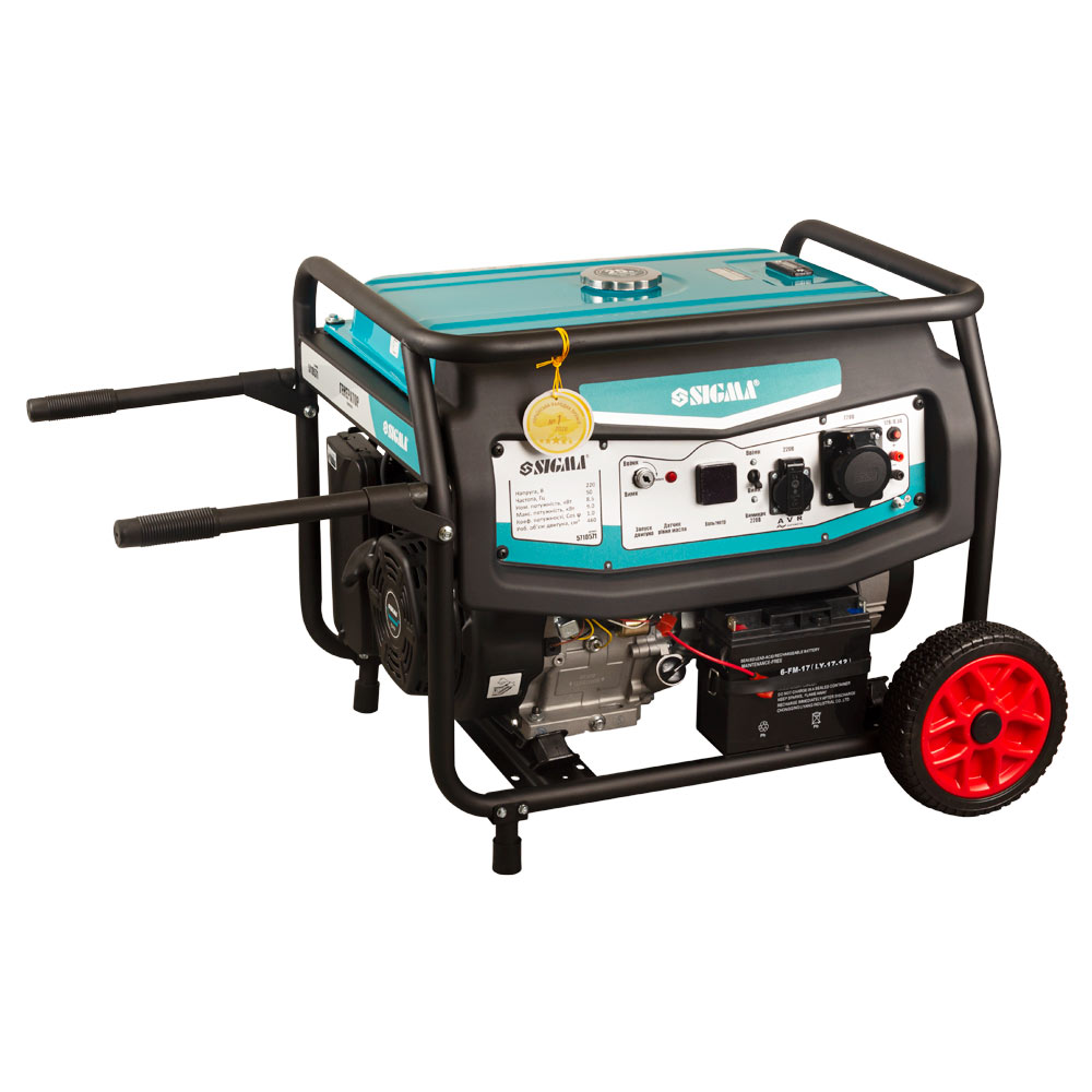 Генератор бензиновий Sigma 220В 8.5/9.0кВт 4-х тактний електрозапуск