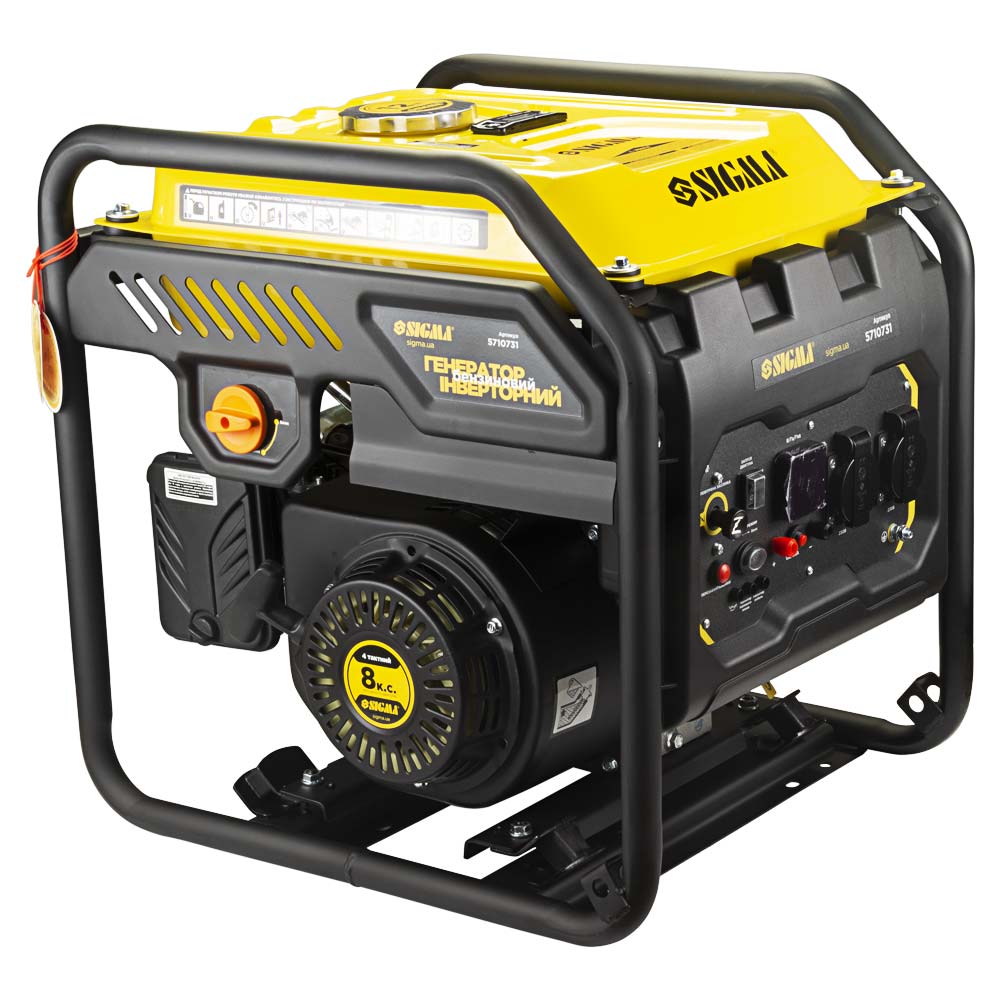 Генератор інверторний бензиновий Sigma 220В 3.0/3.5кВт 12л 4-х тактний ручний запуск
