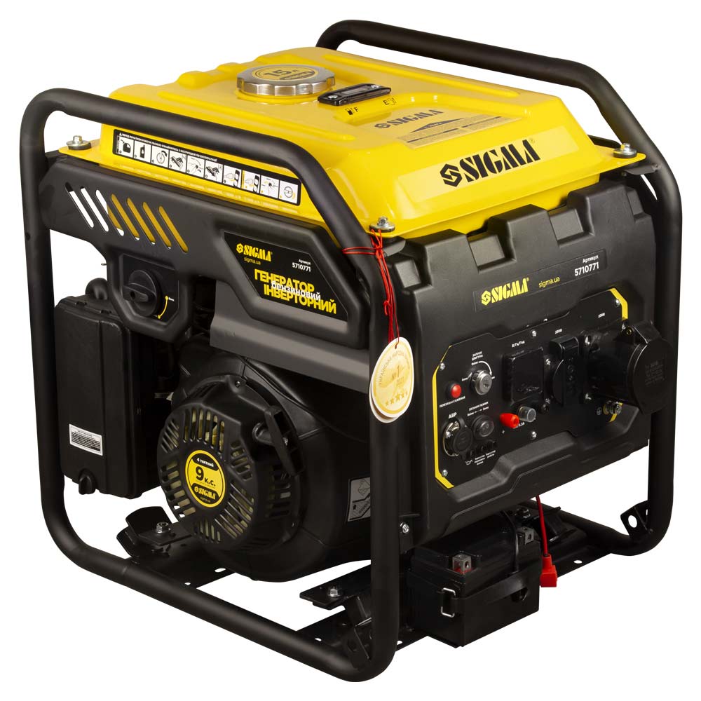 Генератор інверторний бензиновий Sigma 220В 5.5/6.0кВт 15л 4-х тактний з виводом під АВР