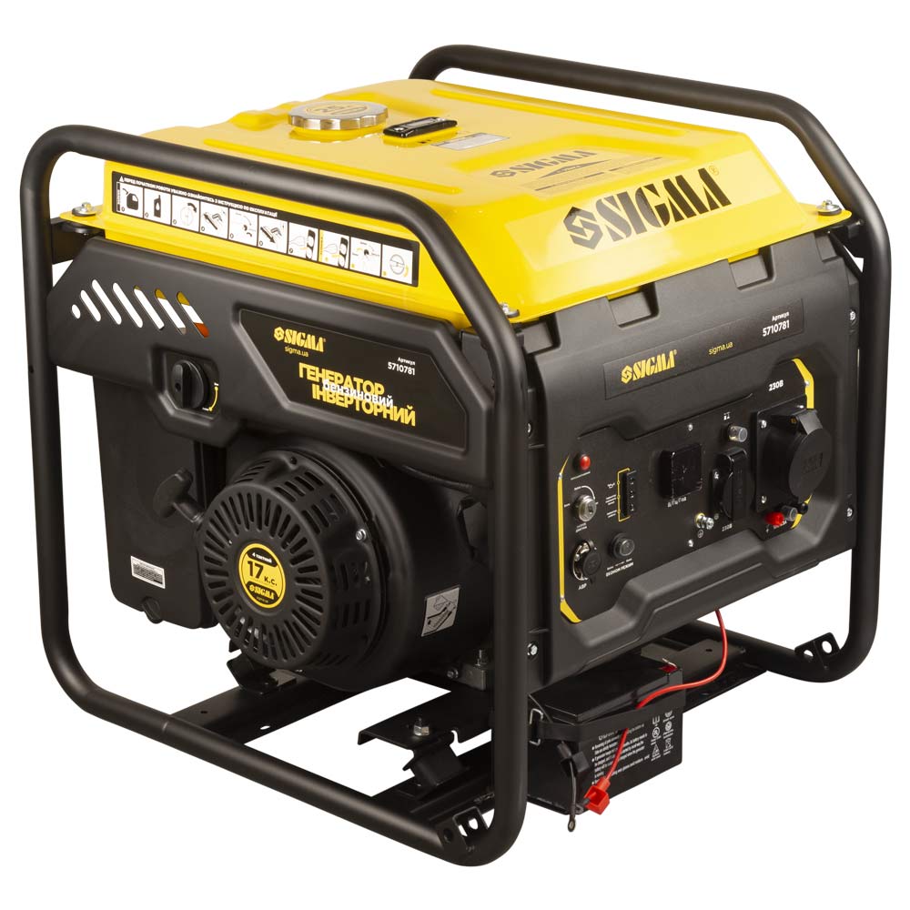 Генератор інверторний бензиновий Sigma 220В 7.5/8.0кВт 25л 4-х тактний з виводом під АВР