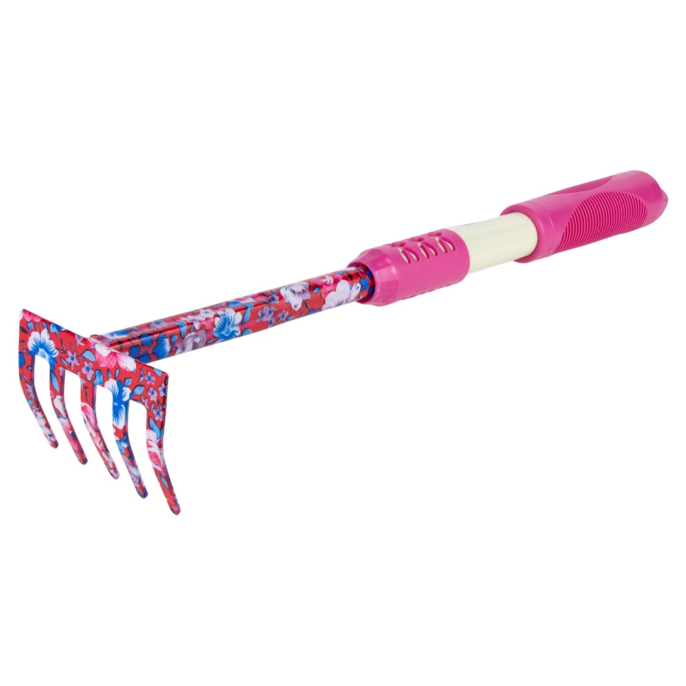 Граблі Flora 5-ти зубі (TPR) pink