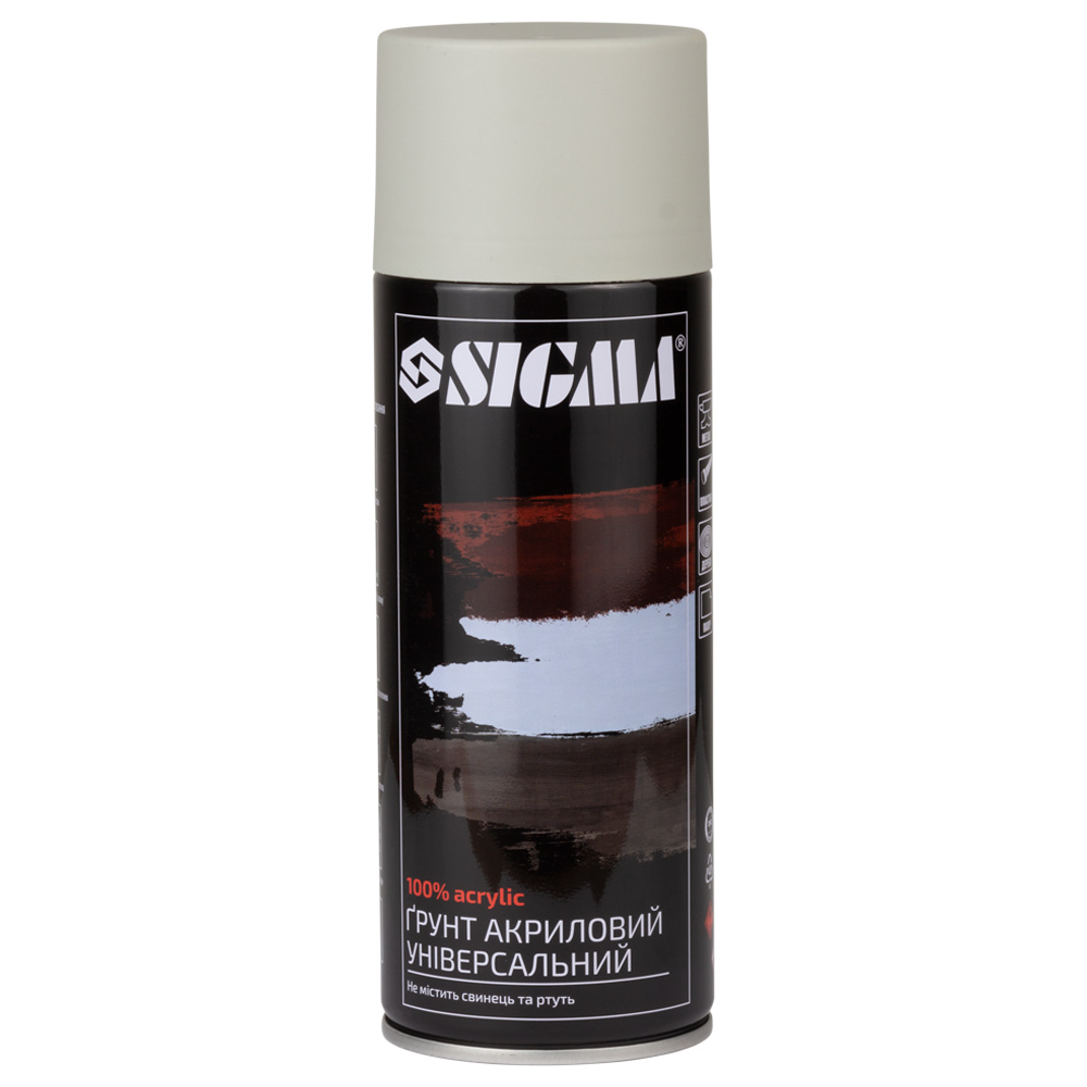 Грунт аерозольний Sigma акриловий 400 мл RAL 7015 сірий