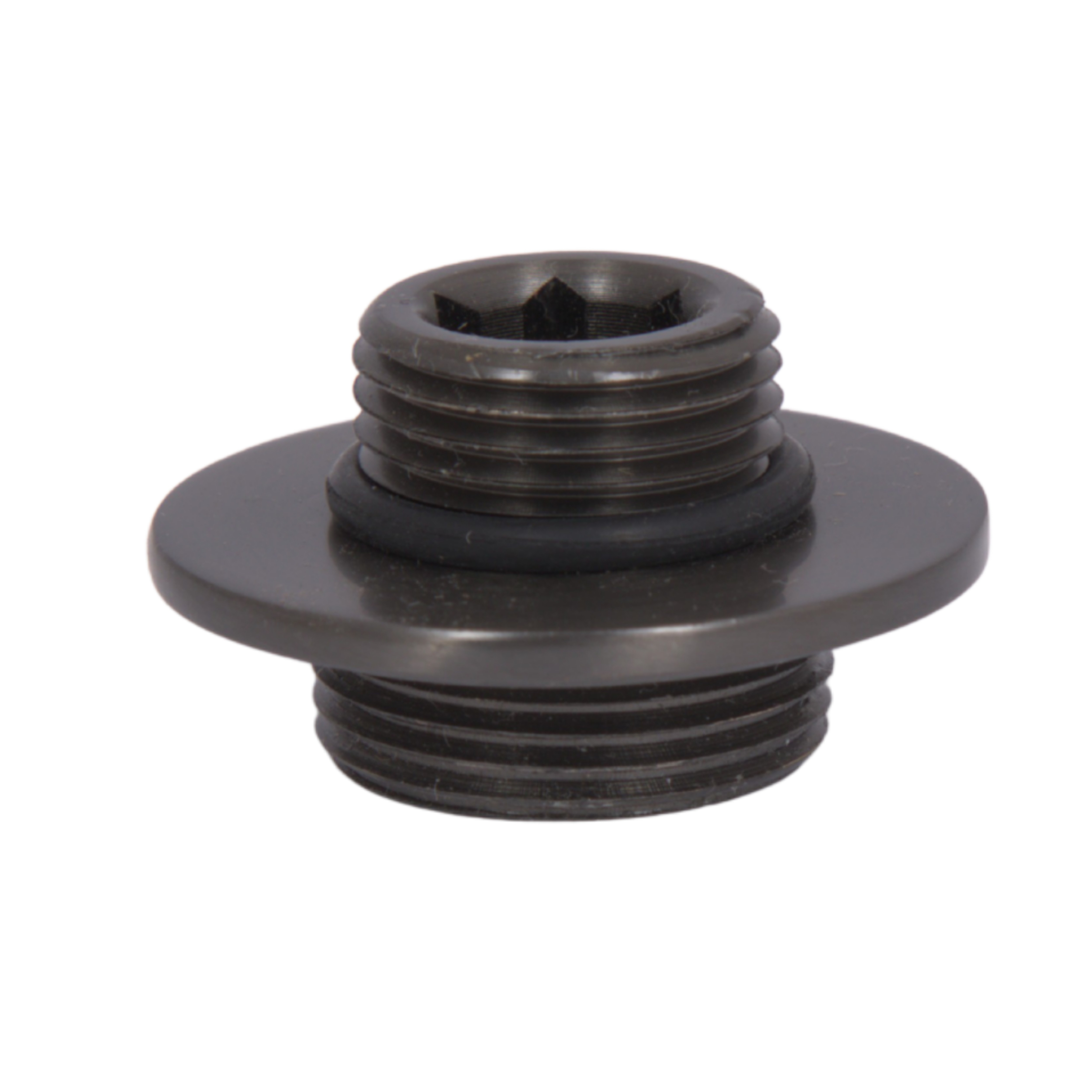 Гайка кріплення стійки для душової системи Qtap Vlasta New Gunmetal Black PVD (19,5 х 35 х 35) (QTVLA1953535GMB49700)