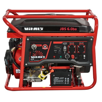 Генератор бензиновий Vitals JBS 6.0ba 230 В 6.0/6.5 кВт 4-тактний ручний запуск