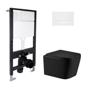Готовое решение Qtap для ванной комнаты: подвесной унитаз Crow Ultra Quiet Black 485 x 340 x 290 + комплект инсталляции Standard (линейная кнопка White) Готовое решение Qtap для ванной комнаты: подвесной унитаз Crow Ultra Quiet Black 485 x 340 x 290 + комплект инсталляции Standard (линейная кнопка White)
