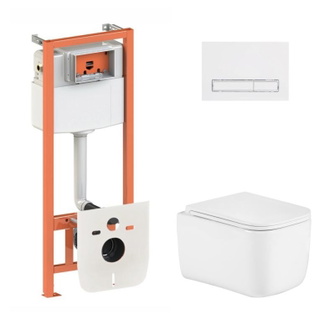 Готовое решение Qtap для ванной комнаты: подвесной унитаз Gemini Ultra Quiet 485 x 340 x 350 + комплект инсталляции Nest 4 в 1 (линейная клавиша White) Готовое решение Qtap для ванной комнаты: подвесной унитаз Gemini Ultra Quiet 485 x 340 x 350 + комплект инсталляции Nest 4 в 1 (линейная клавиша White)