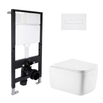 Готовое решение Qtap для ванной комнаты: подвесной унитаз Gemini Ultra Quiet 520 x 360 x 350 + комплект инсталляции Standard (линейная кнопка White) Готовое решение Qtap для ванной комнаты: подвесной унитаз Gemini Ultra Quiet 520 x 360 x 350 + комплект инсталляции Standard (линейная кнопка White)