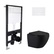 Готовое решение Qtap для ванной комнаты: подвесной унитаз Jay Ultra Quiet Black 485 x 360 x 320 + комплект инсталляции Standard (линейная кнопка White)
