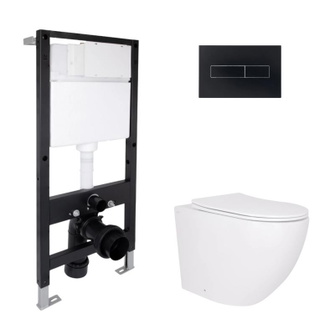 Готовое решение Qtap для ванной комнаты: подвесной унитаз Robin Ultra Quiet 520 x 365 x 365 + комплект инсталляции Standard (линейная кнопка Black) Готовое решение Qtap для ванной комнаты: подвесной унитаз Robin Ultra Quiet 520 x 365 x 365 + комплект инсталляции Standard (линейная кнопка Black)