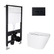 Готовое решение Qtap для ванной комнаты: подвесной унитаз Swan Ultra Quiet 485 x 360 x 320 + комплект инсталляции Standard (линейная кнопка Black)